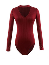 Casual Band Collar Sexy Cutout Plain Bodysuit