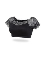 Casual Patchwork Hollow Out Plain Tube Top