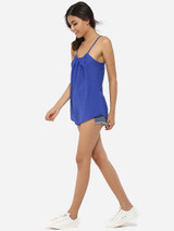 Casual Loose Fitting Spaghetti Strap Chiffon Plain Camisole