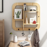 Scandi Wall Storage Shelves with Hooks
