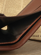 Casual Men's Leather Business Pocket Card Bifold Slim Wallet