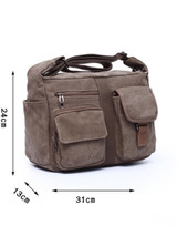 Casual Men Canvas Messenger Shoulder Crossbody Bag