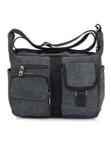 Casual Men Canvas Messenger Shoulder Crossbody Bag