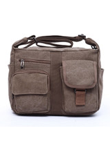 Casual Men Canvas Messenger Shoulder Crossbody Bag