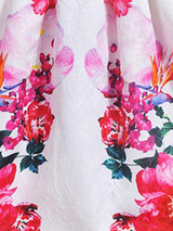 Casual Round Neck Floral Printed Fantastic Skater Dress