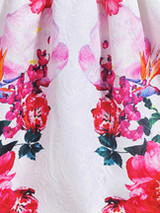 Casual Round Neck Floral Printed Fantastic Skater Dress