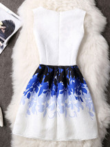 Casual Round Neck Fabulous Printed Skater Dress
