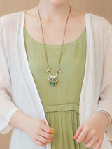 Casual Round Neck Asymmetric Hem Color Block Two-Piece Maxi Dress