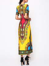 Casual Printed Chic Round Neck Maxi-dress