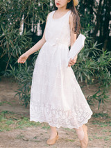 Casual Round Neck Plain Simple Maxi Dress Casual Round Neck Plain Simple Maxi Dress