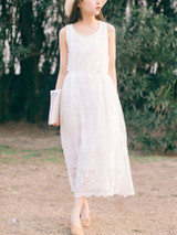 Casual Round Neck Plain Simple Maxi Dress Casual Round Neck Plain Simple Maxi Dress