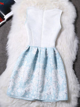 Casual Round Neck Fantastic Sleeveless Printed Skater Dress