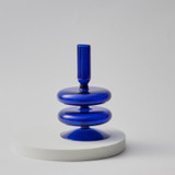 Blue Horizon Taper Glass Candlestick Holders