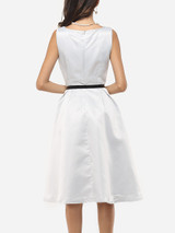 Casual Plain Captivating Round Neck Skater-dress