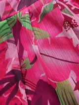 Casual Round Neck Silk Floral Printed Skater Dress