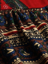 Casual Round Neck Linen Printed Skater Dress