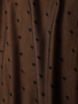 Casual Dot Patchwork Courtly Round Neck Maxi-dress