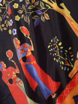 Casual Printed Vintage Round Neck Shift-dress