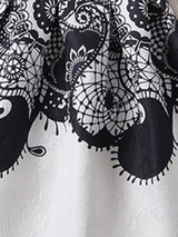 Casual Round Neck Special Paisley Printed Skater Dress