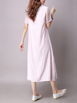 Casual Round Neck Floral Printed Charming Maxi Dress