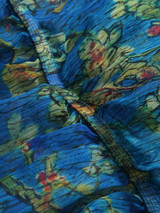 Casual Floral Printed Bowknot Captivating Round Neck Skater-dress