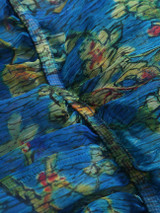 Casual Floral Printed Bowknot Captivating Round Neck Skater-dress