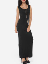 Casual Plain Elegant Round Neck Cocktail-dress