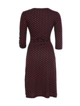 Casual Deep V-Neck Skater Dress In Polka Dot