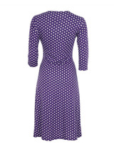 Casual Deep V-Neck Skater Dress In Polka Dot