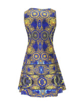 Casual Captivating Tribal Printed Round Neck Skater Dress Casual Captivating Tribal Printed Round Neck Skater Dress