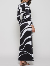 Casual V Neck Printed Maxi-dress