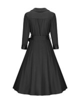 Casual V-Neck  Bowknot  Plain Skater Dresses