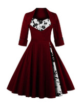 Casual Pleated Bodice Floral Printed Skater Dress