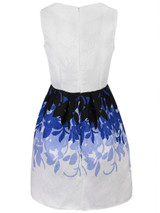 Casual Awesome Printed Round Neck Jacquard Skater Dress