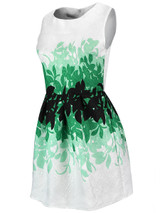 Casual Awesome Printed Round Neck Jacquard Skater Dress
