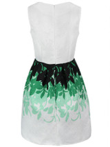 Casual Awesome Printed Round Neck Jacquard Skater Dress
