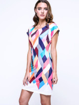 Casual Colorful Block Chic Shift Dress