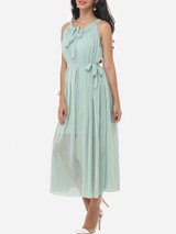 Casual Plain Awesome Halter Maxi-dress