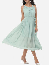 Casual Plain Awesome Halter Maxi-dress