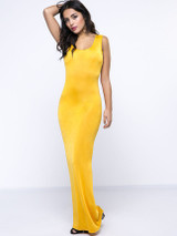 Casual Plain Glamorous Round Neck Maxi Dress Casual Plain Glamorous Round Neck Maxi Dress