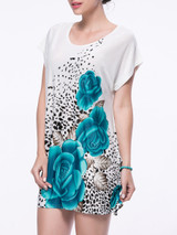 Casual Mini Shift Dress In Floral Printed