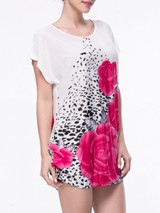 Casual Mini Shift Dress In Floral Printed
