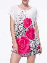 Casual Mini Shift Dress In Floral Printed