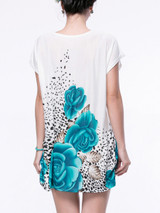 Casual Mini Shift Dress In Floral Printed