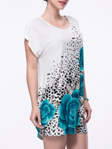 Casual Mini Shift Dress In Floral Printed