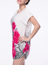 Casual Mini Shift Dress In Floral Printed