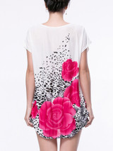 Casual Mini Shift Dress In Floral Printed