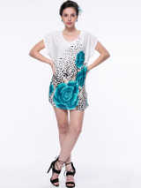 Casual Mini Shift Dress In Floral Printed