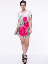 Casual Mini Shift Dress In Floral Printed