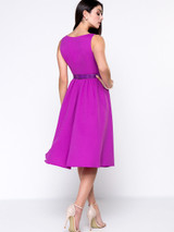 Casual Plain Delightful Round Neck Skater Dress